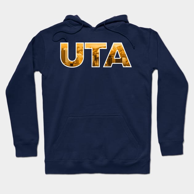 Utah Jazz UTA Skyline Hoodie by StupidHead